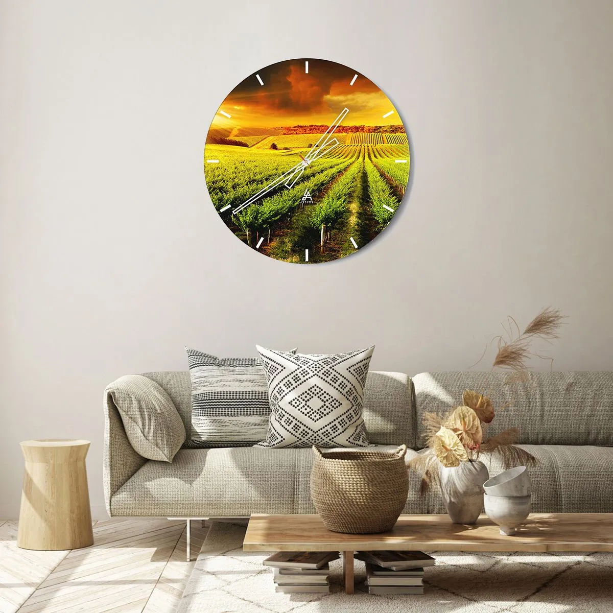 Reloj de pared - Reloj de vidrio - Bajo el sol de Australia - 30x30 cm