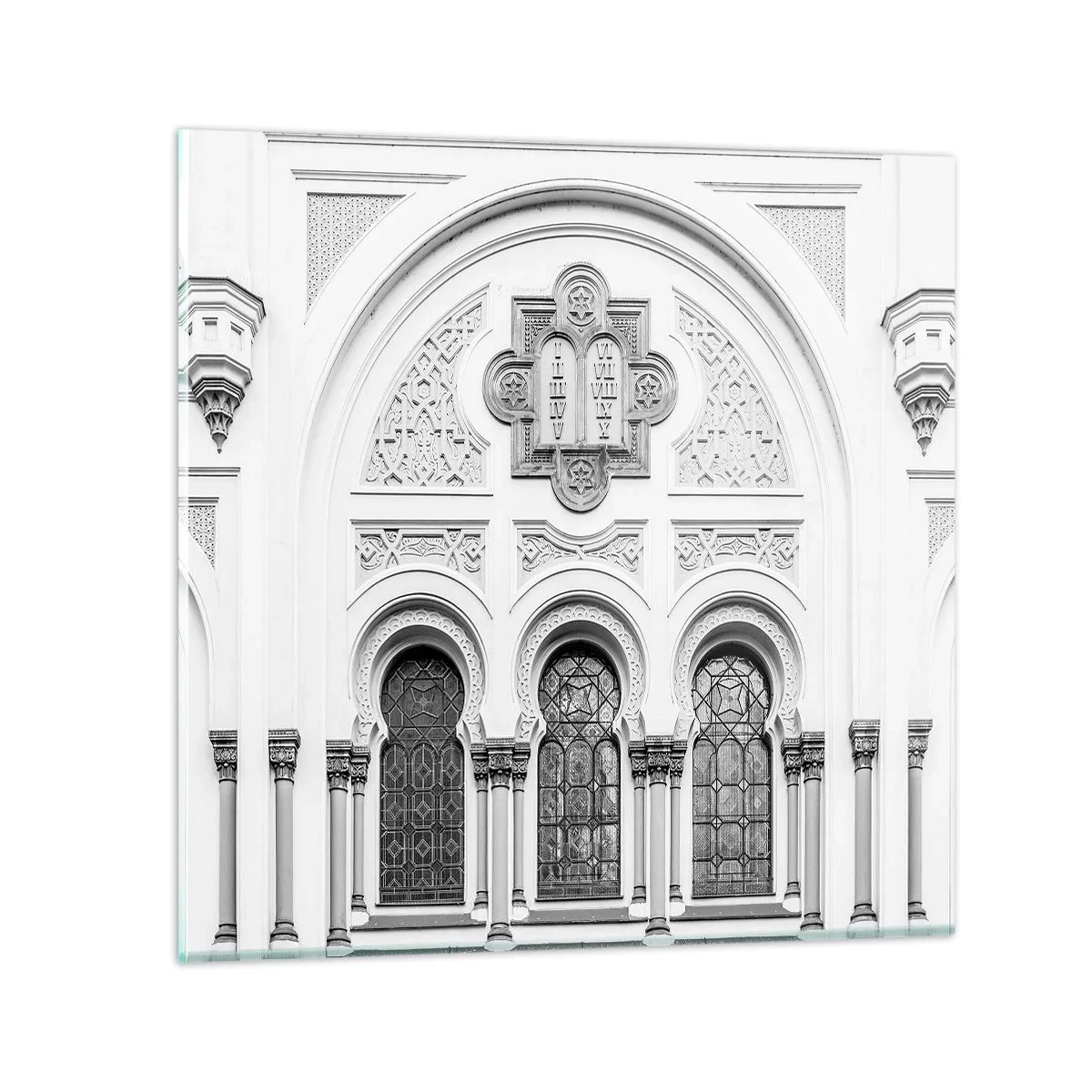 Cuadro sobre vidrio - Impresiones sobre Vidrio - En la frontera de las culturas - 40x40 cm