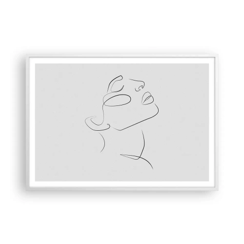 Póster en marco blanco - Meandros de un sueño - 100x70 cm