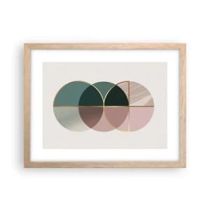 Póster en marco roble claro - Círculo tras círculo... - 40x30 cm
