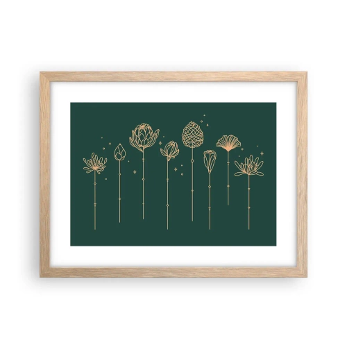 Póster en marco roble claro - La familia vegetal - 40x30 cm