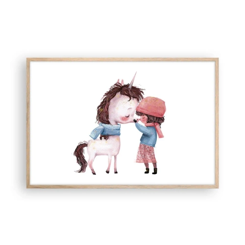Póster en marco roble claro - Un cuento de invierno - 91x61 cm