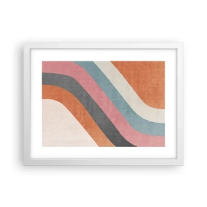 Póster en marco blanco - Composición diagonal - movimiento - 40x30 cm