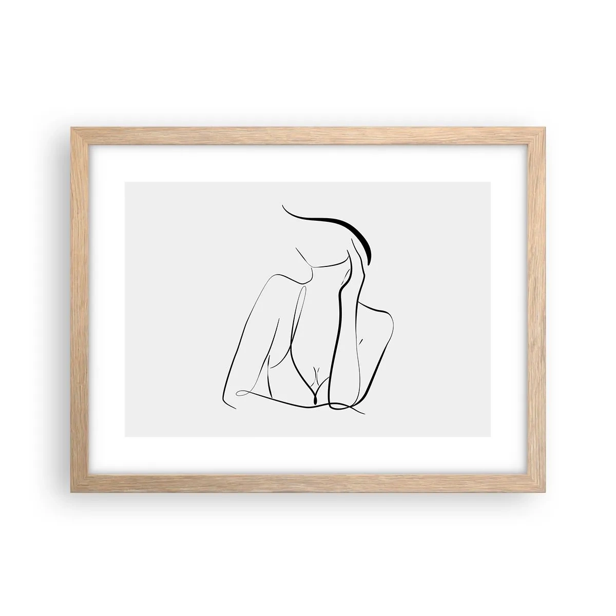 Póster en marco roble claro - En la ola de sueños - 40x30 cm
