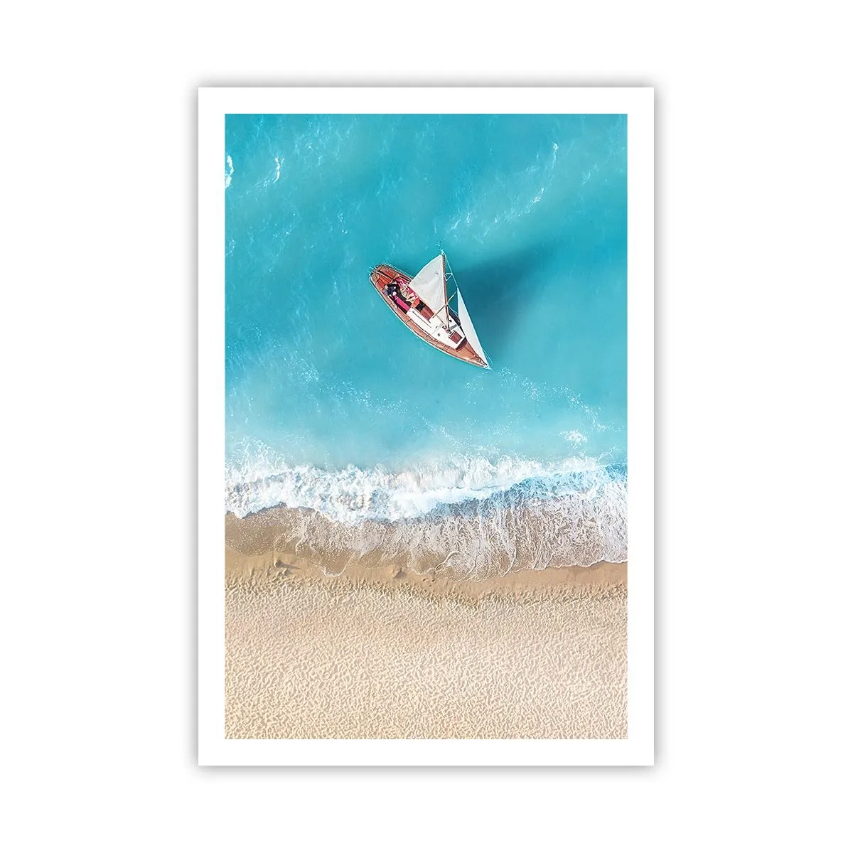 Póster - Frontera celeste y dorada - 61x91 cm