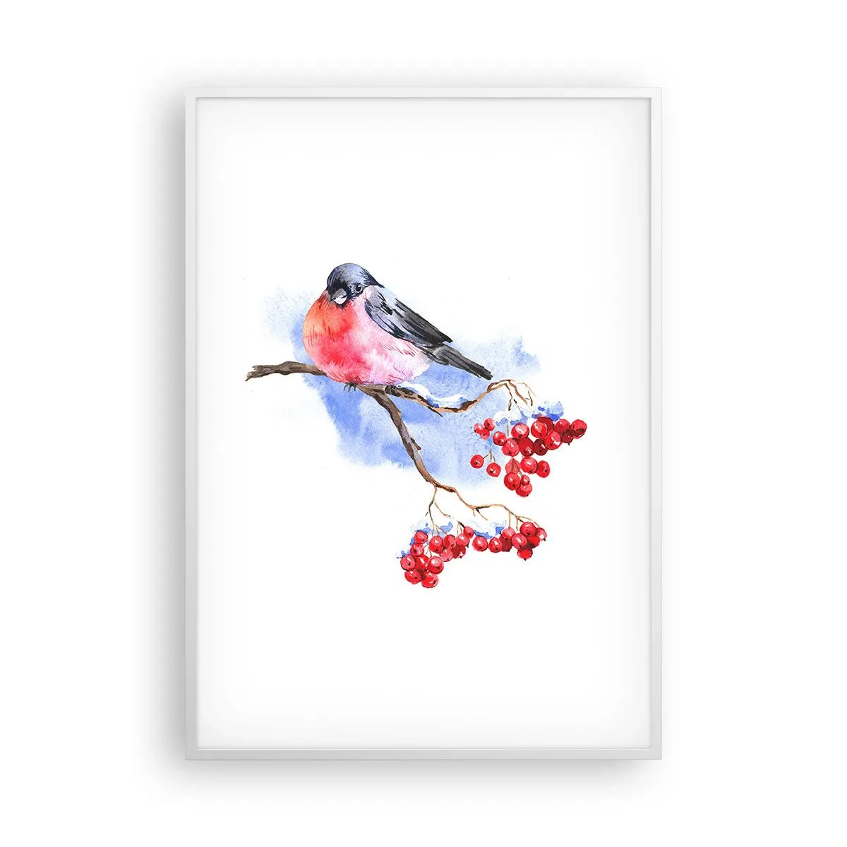 Póster en marco blanco - Invierno en color - 70x100 cm