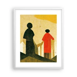 Póster en marco blanco - Todavía lejos del destino - 40x50 cm