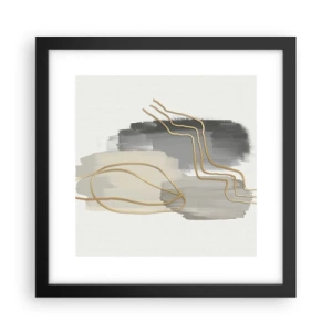 Póster en marco negro - Persistencia y movimiento - 30x30 cm