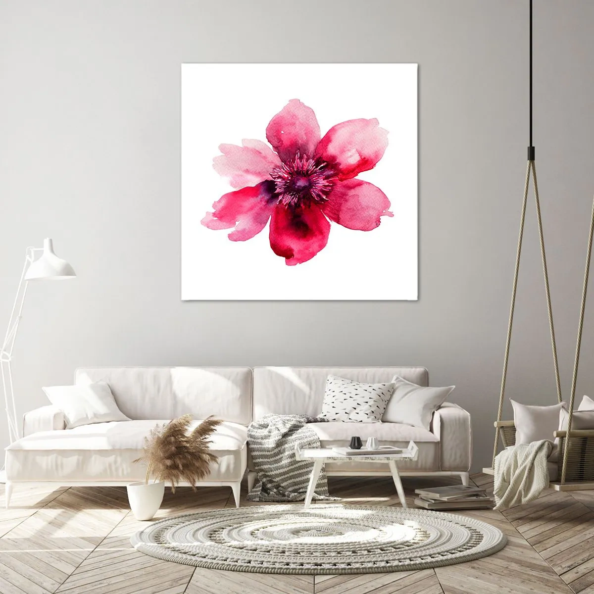 Cuadro sobre lienzo - Impresión de Imagen - Un beso con aroma a carmín - 60x60 cm