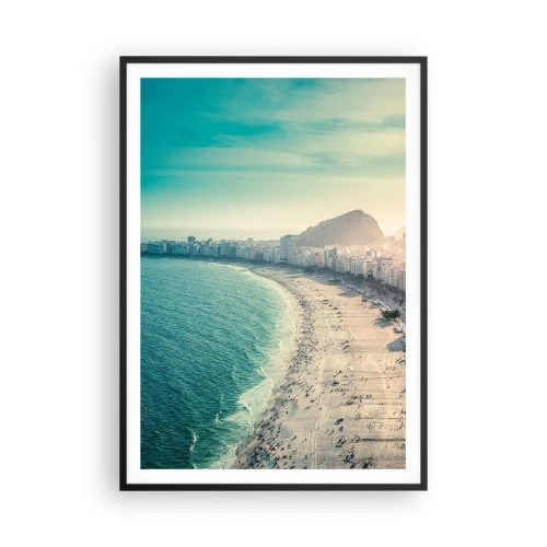Póster en marco negro - Vacaciones perpetuas en Río - 70x100 cm
