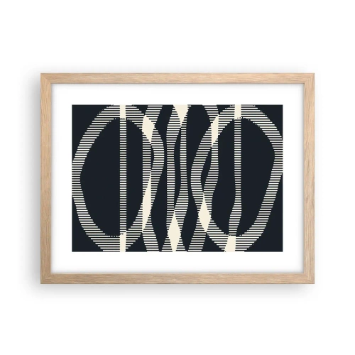 Póster en marco roble claro - Un intento de romper la oscuridad - 40x30 cm