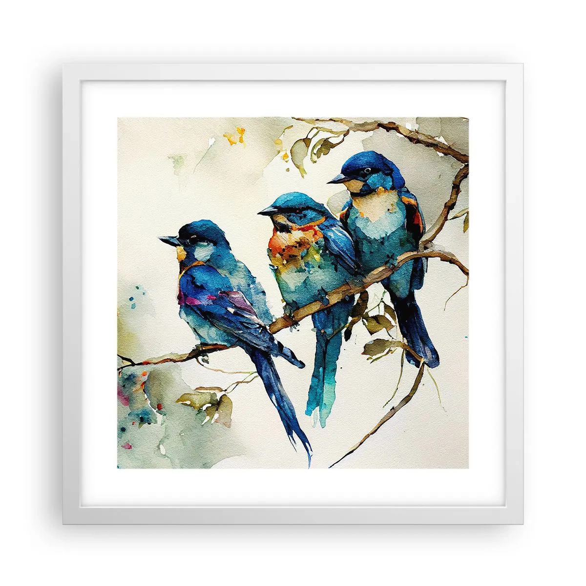 Póster en marco blanco - ¿Ofendido? - 40x40 cm