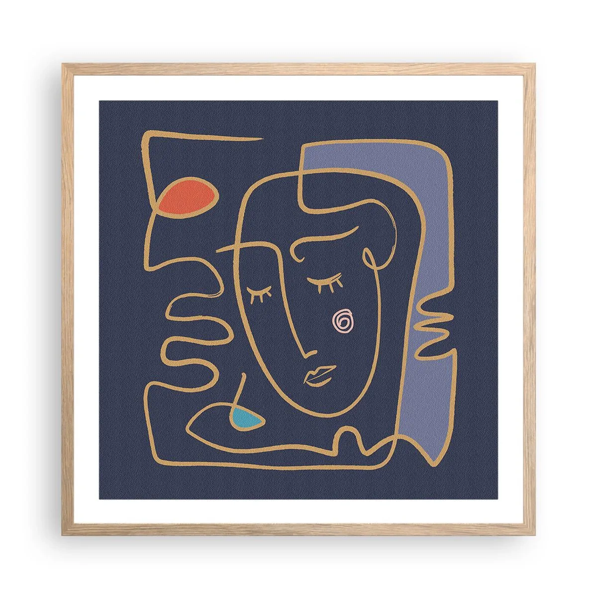 Póster en marco roble claro - En un maravilloso sueño - 60x60 cm