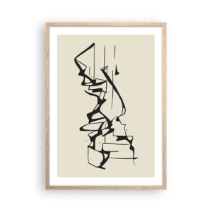 Póster en marco roble claro - Tal vez sea un paisaje - 50x70 cm