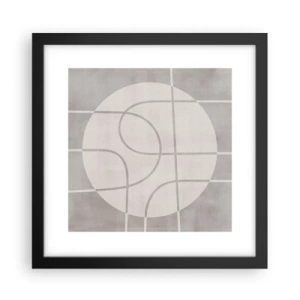 Póster en marco negro - Circular y rectilíneo - 30x30 cm