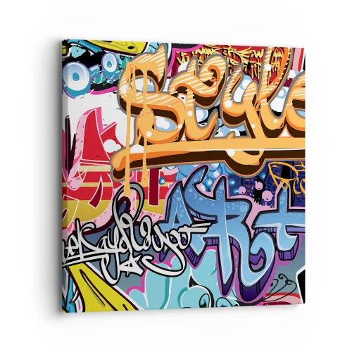 Cuadro sobre lienzo - Impresión de Imagen - Grafiti, el arte urbano - 30x30 cm