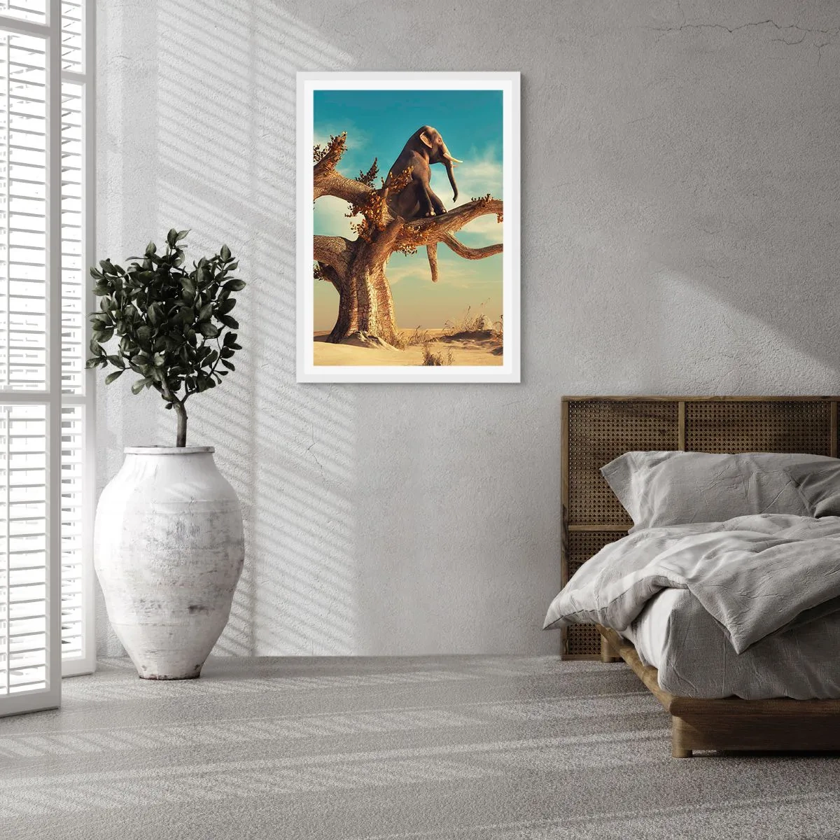 Póster en marco blanco - Un nuevo punto de vista - 40x50 cm