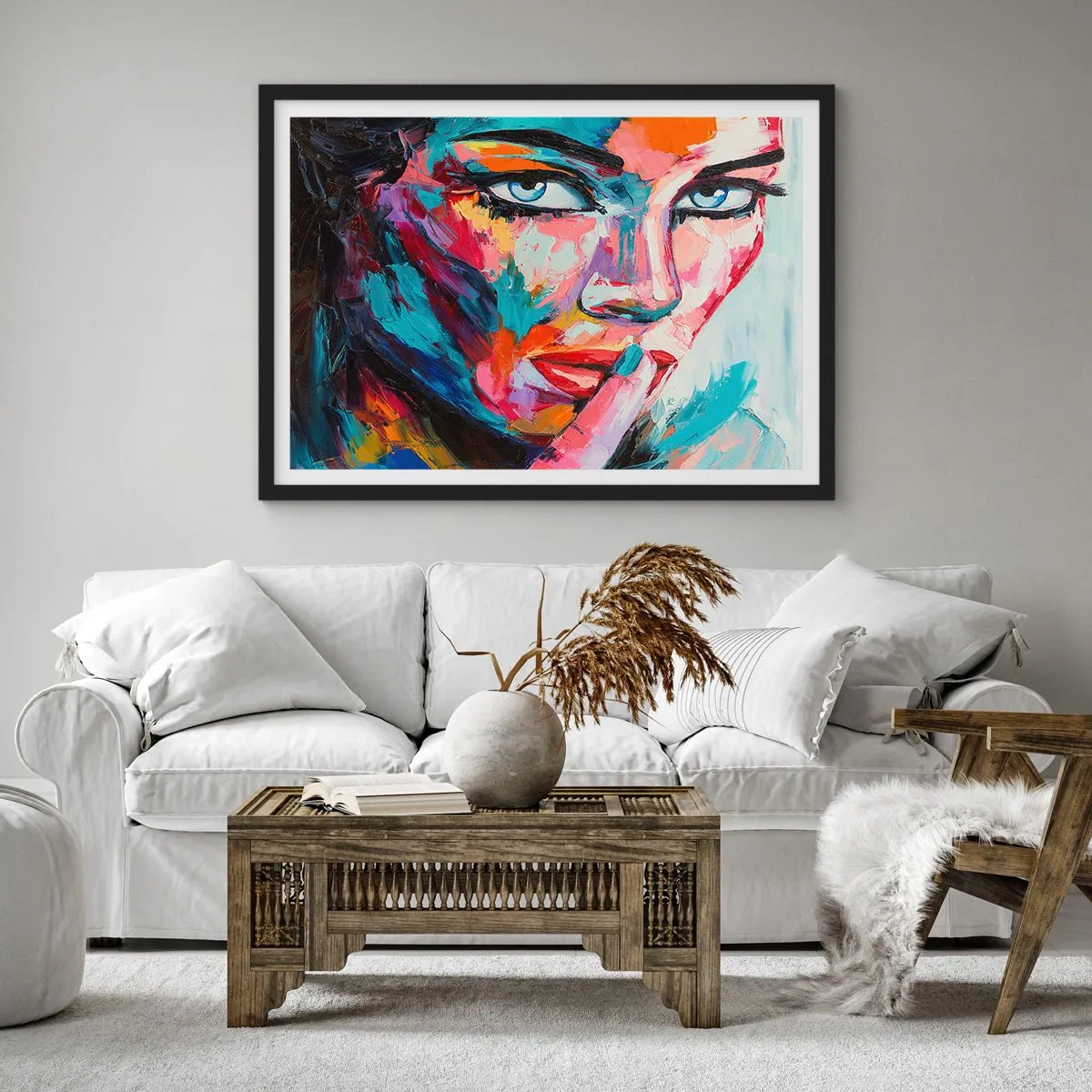 Póster en marco negro - Nuestro primer secreto - 50x40 cm