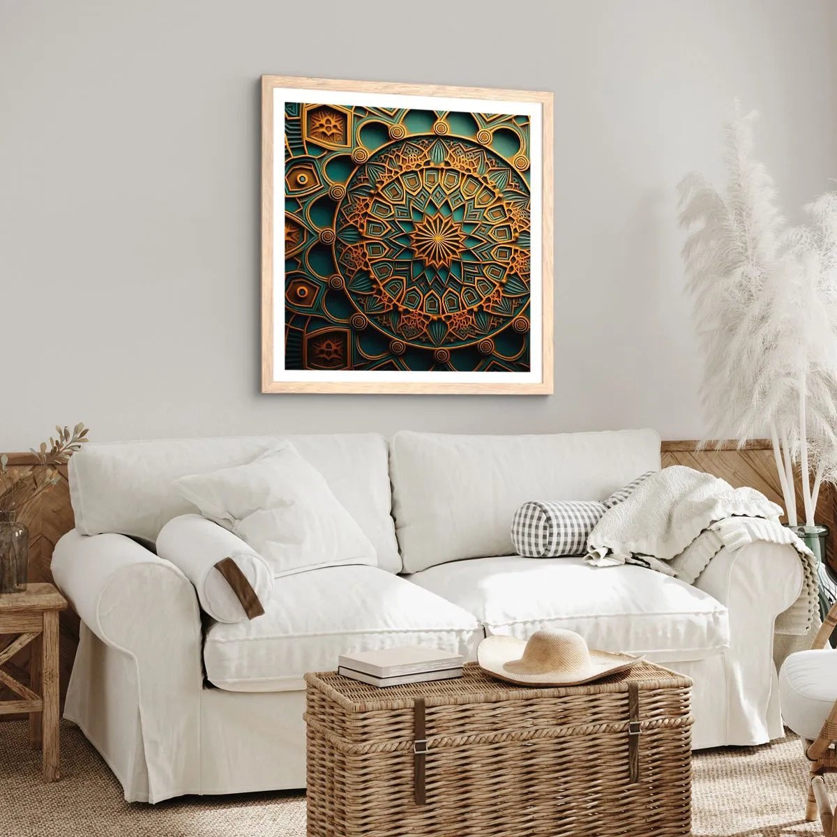 Póster en marco roble claro - En un clima árabe - 60x60 cm