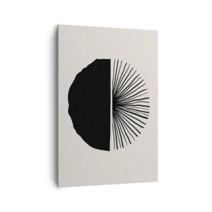 Cuadro sobre lienzo - Impresión de Imagen - Motivo negro minimalista sobre fondo claro. - 70x100cm - Un abanico de posibilidades - Decoración de pared moderna para salón y dormitorio ARTTOR