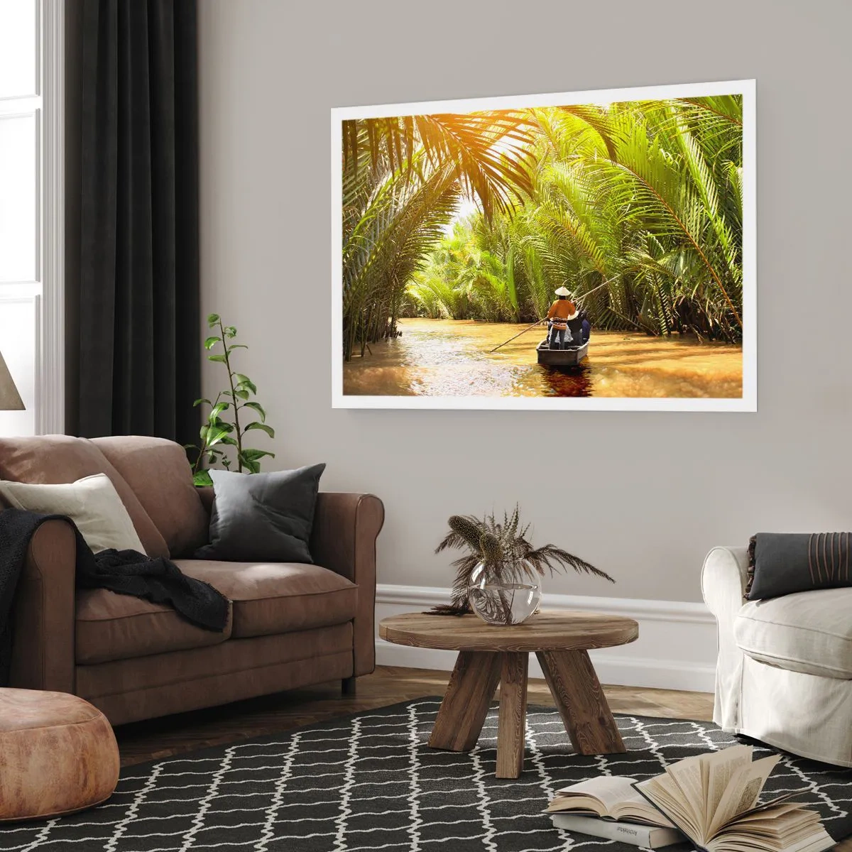 Póster - En un túnel de palmeras - 50x40 cm