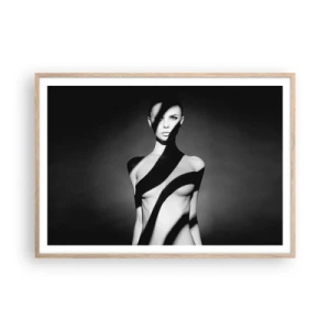 Póster en marco roble claro - En la luz y en la sombra - 100x70 cm