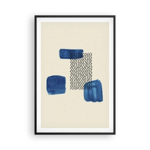 Póster en marco negro - Un cuarteto abstracto - 61x91 cm