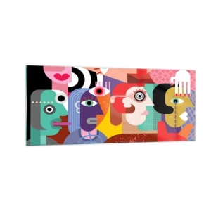 Cuadro sobre vidrio - Impresiones sobre Vidrio - Estilo Picasso - 100x40 cm