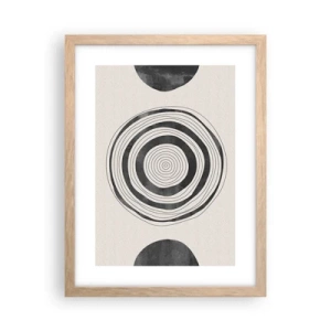 Póster en marco roble claro - Lo importante es lo que hay entre medias - 30x40 cm