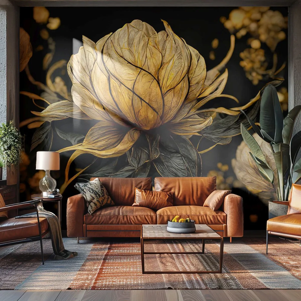 Fotomural Premium Canvas - Sutil fragilidad - Flor, Arte deco, Glamour - 250x175 cm