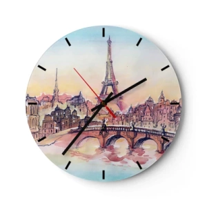 Reloj de pared - Reloj de vidrio - Única en el mundo - 40x40 cm