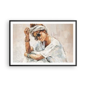 Póster en marco negro - Retrato a pleno sol - 91x61 cm