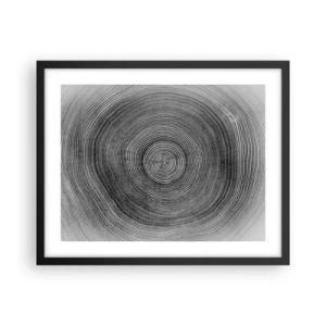 Póster en marco negro - El paso del tiempo - 50x40 cm
