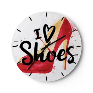 Reloj de pared - Reloj de vidrio - El amor tiene más de un nombre - 40x40 cm