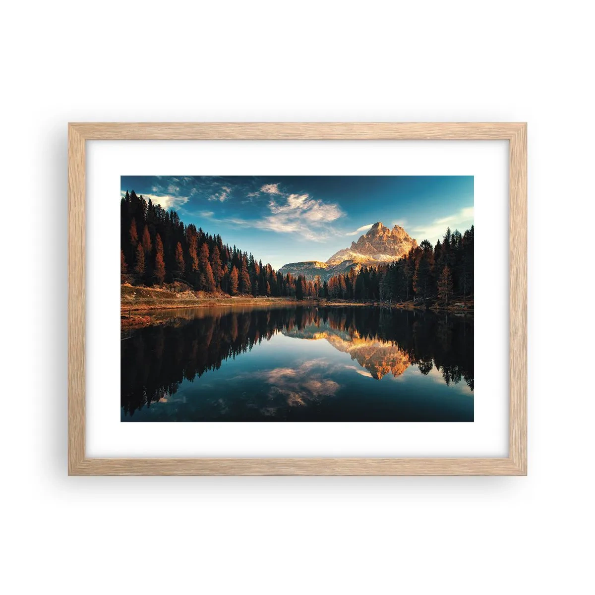 Póster en marco roble claro - Paisaje duplicado - 40x30 cm