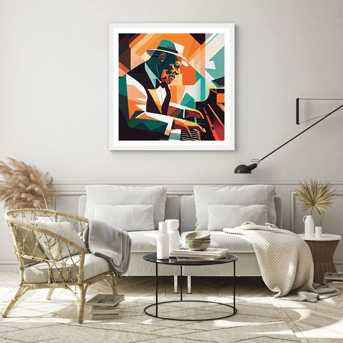 Póster en marco blanco - Todo ese jazz que llevas dentro - 50x50 cm
