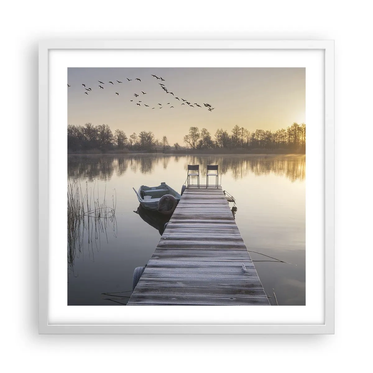 Póster en marco blanco - Volveré en un rato - 50x50 cm