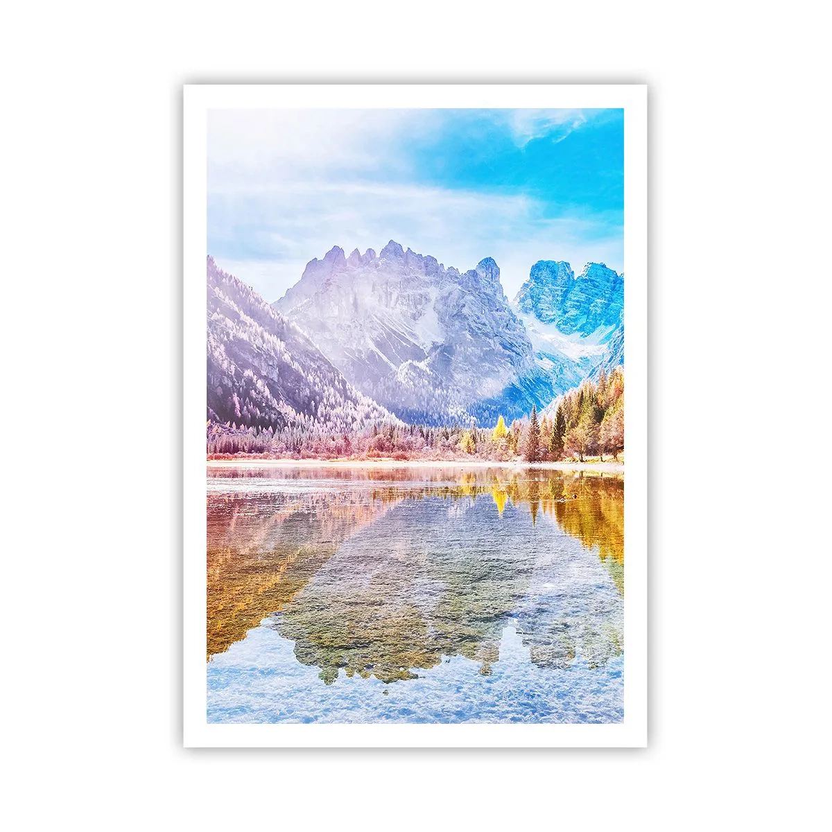 Póster - Ya es otoño en las montañas - 70x100 cm