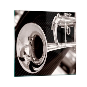 Cuadro sobre vidrio - Impresiones sobre Vidrio - Viaje musical a los años 30. - 30x30 cm