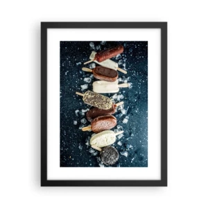Póster en marco negro - El sabor del verano caluroso - 30x40 cm