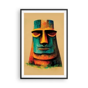Póster en marco negro - Escultural, pero simpática - 61x91 cm