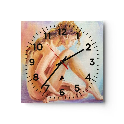 Reloj de pared - Reloj de vidrio - Acto de juventud - 40x40 cm