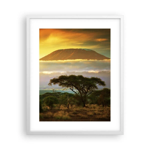 Póster en marco blanco - El sueño del viajero - 40x50 cm