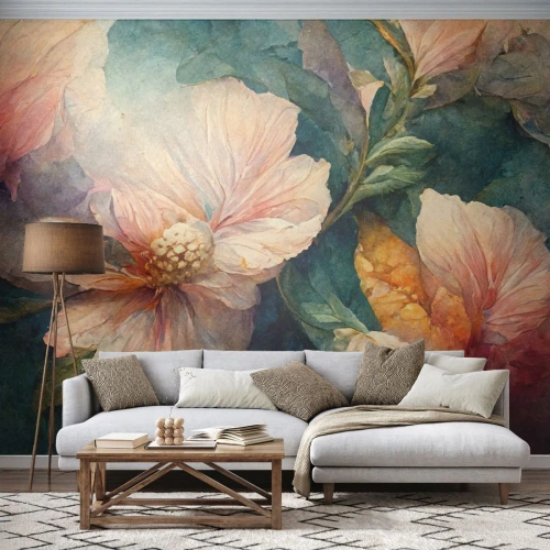 Fotomural Autadhesivo Deluxe Sticker - La sutileza misma - flores, Clásico, Pedazo - 250x175 cm