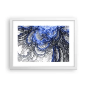 Póster en marco blanco - El nacimiento de una ola - 40x30 cm