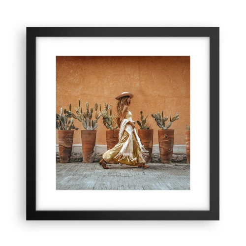 Póster en marco negro - Estilo hippie - 30x30 cm