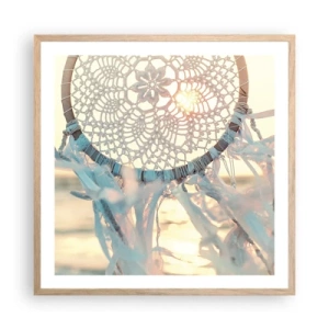 Póster en marco roble claro - Tótem sagrado - 60x60 cm