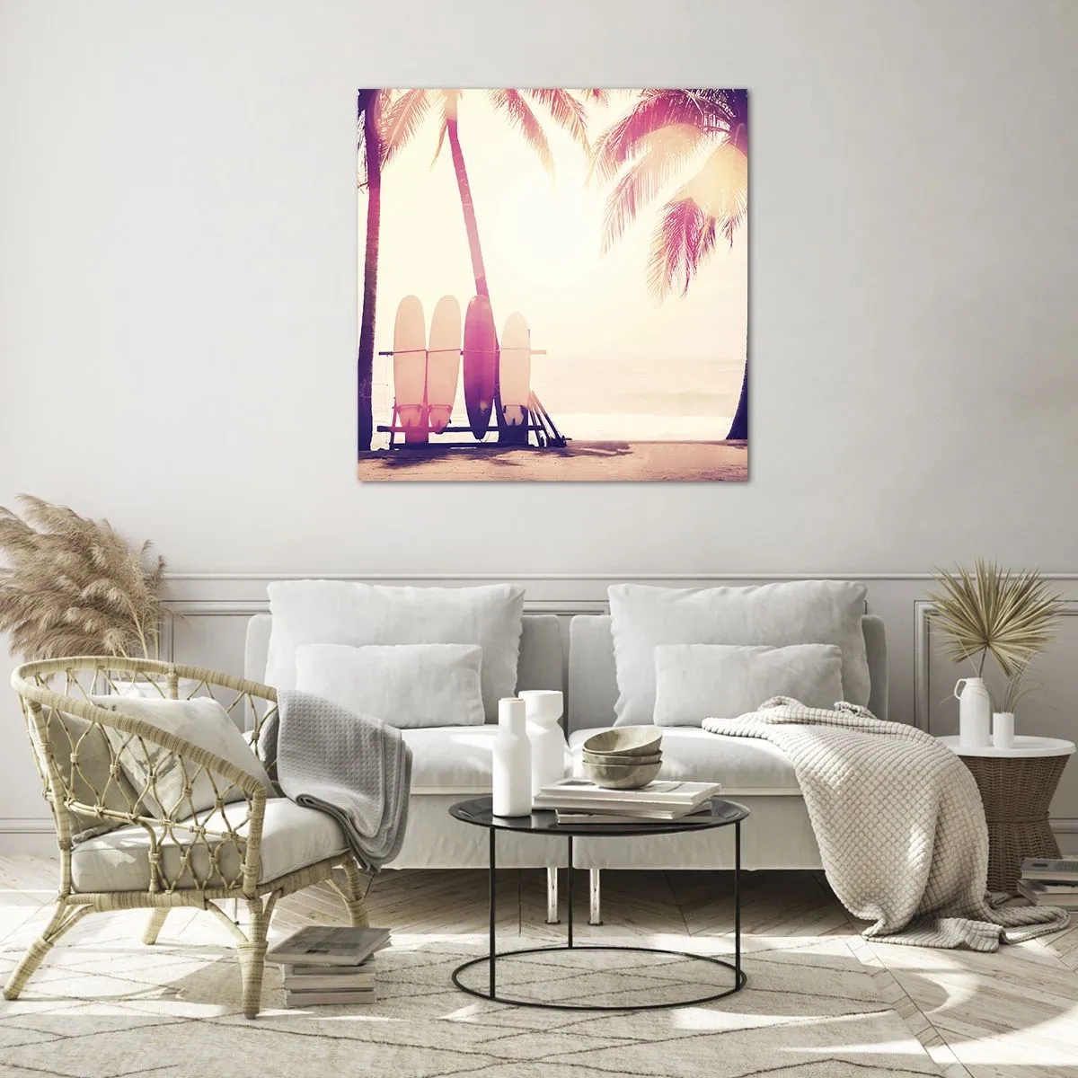 Cuadro sobre vidrio - Impresiones sobre Vidrio - Va a ser un gran día - 70x70 cm