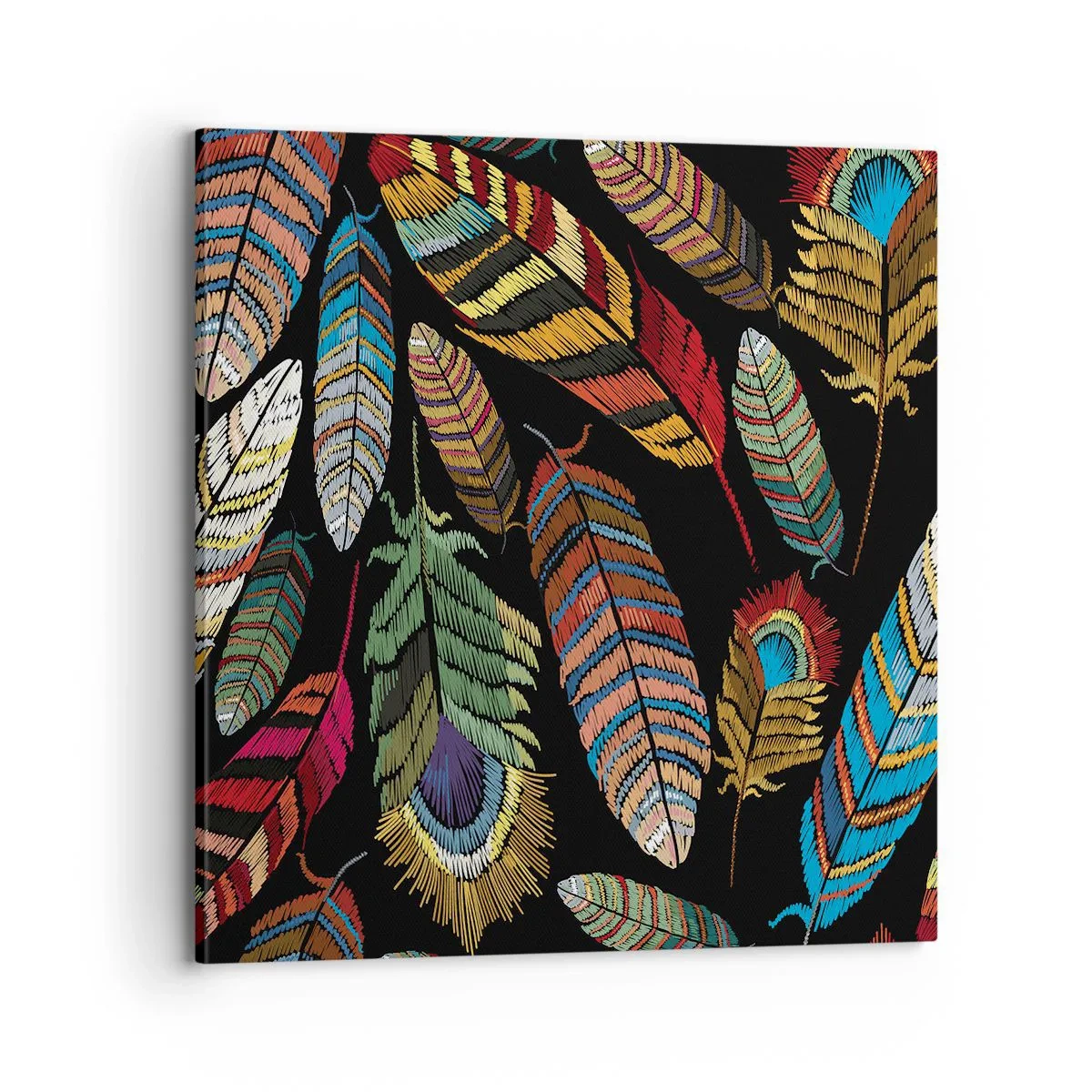 Cuadro sobre lienzo - Impresión de Imagen - Carnaval de las aves - 70x70 cm