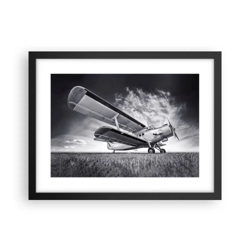 Póster en marco negro - El vagamundo alado - 40x30 cm